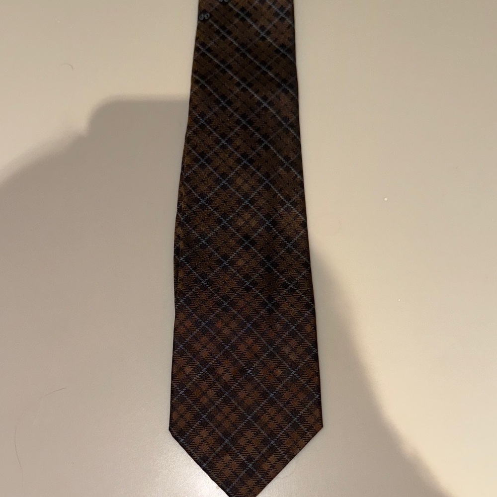 Gucci Dark Brown Checkered Men's Tie